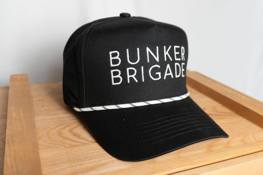 Bunker Brigade Black Text Logo Golf Cap