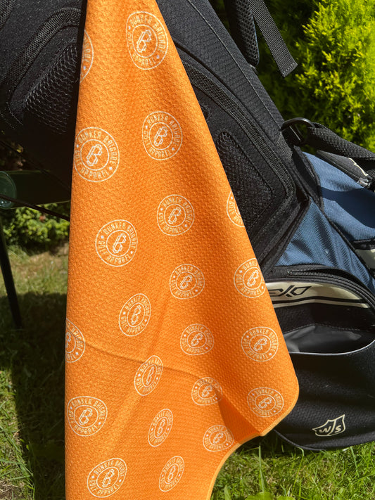 Orange Logo Microfibre Towel